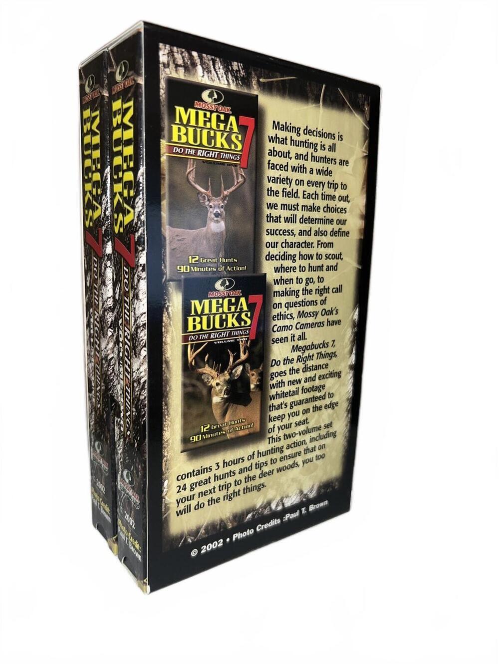 Mossy Oak Mega Bucks 7 Do The Right Things Two Volume VHS Set Hunting Deer 2002 - Picture 2 of 7